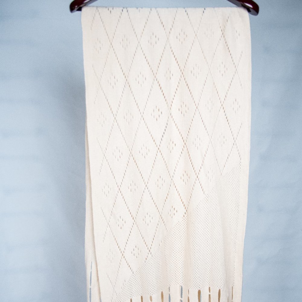 Patterned Scarf - Beige - 6FT - Picture 4 of 4
